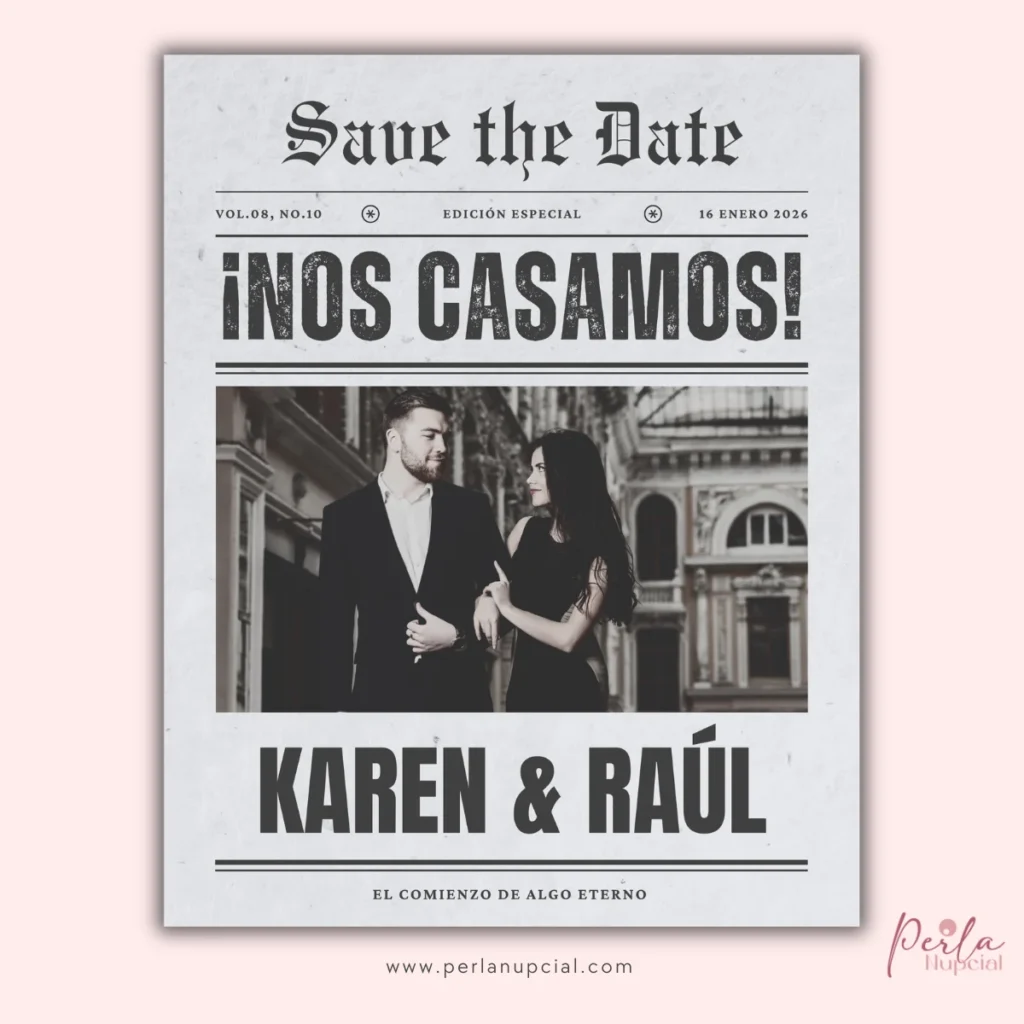 Save the Date Digital para bodas
