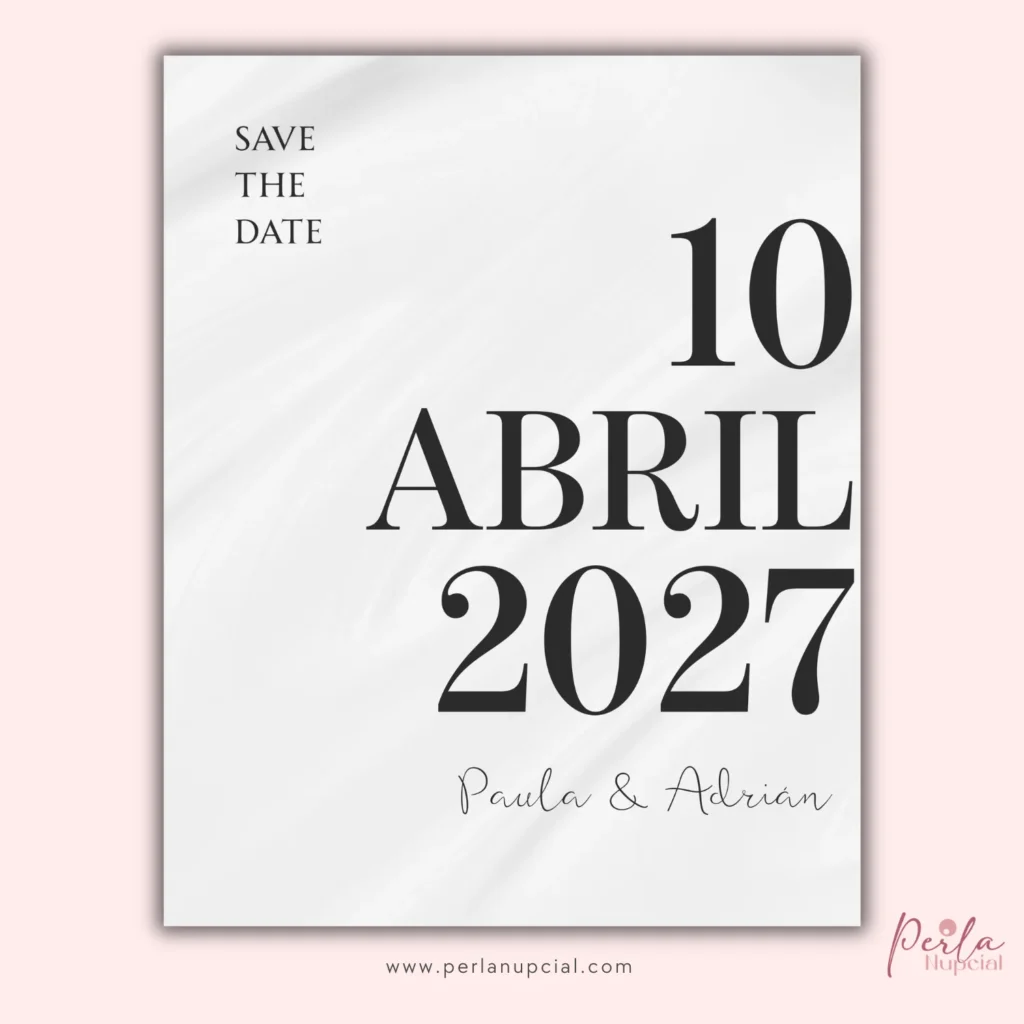 Save the Date digital para bodas personalizado